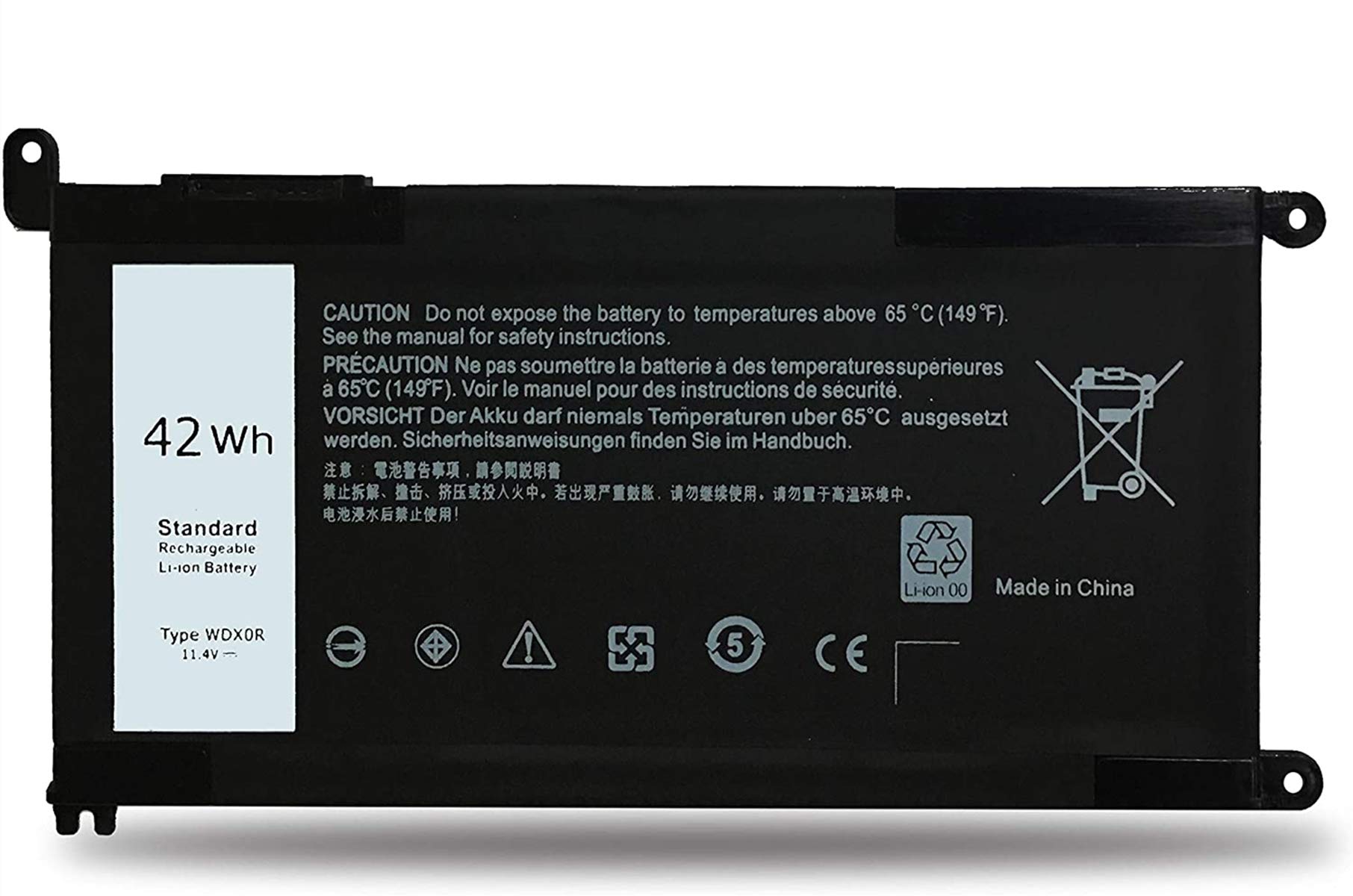 WDX0R Battery T2JX4 for Dell Inspiron 13-5000 13-7000 15-5000 15-7000 17-5000 P32E Series 17 5765/13 5368 5378 5379 7368 7378/14 7460/15 5538 5566 5567 5568 5570 5578 7560 7570 7569 5770 7579