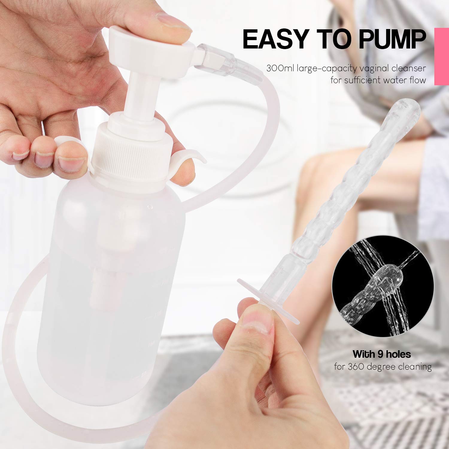Douper-Reusable-Vaginal-Cleansing-System-Excellent-Vaginal-Cleanser-Vaginal-Douche-for-Women-Keep-Yourself-Clean-with-This-Vaginal-Douche-FDA-Approved-Non-Toxic-100-Safe-300ml-Capacity