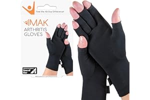 Brownmed - IMAK Compression Arthritis Gloves - For Arthritis & Joint Pain - Unisex Fingerless Gloves to Support Circulation