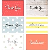Oaklyn 48 Pack Thank You Cards with Envelopes 4"x 5.25" for Weddings, Baby Shower, Birthday Parties, Business, and Graduation Thank You Cards Blank - Assorted