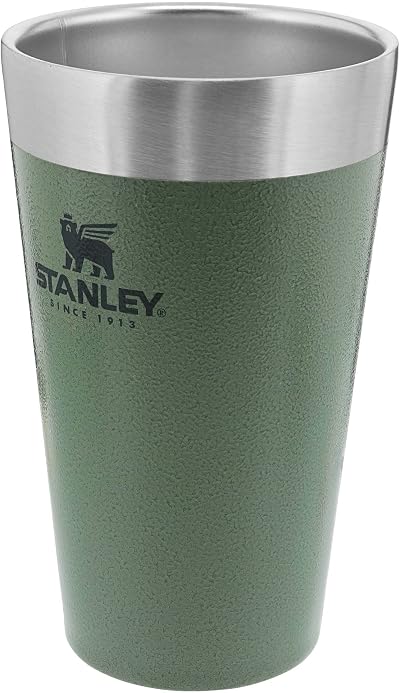 STANLEY Adventure Stacking Beer Pint 0.47L Stainless Steel Travel Mug Green