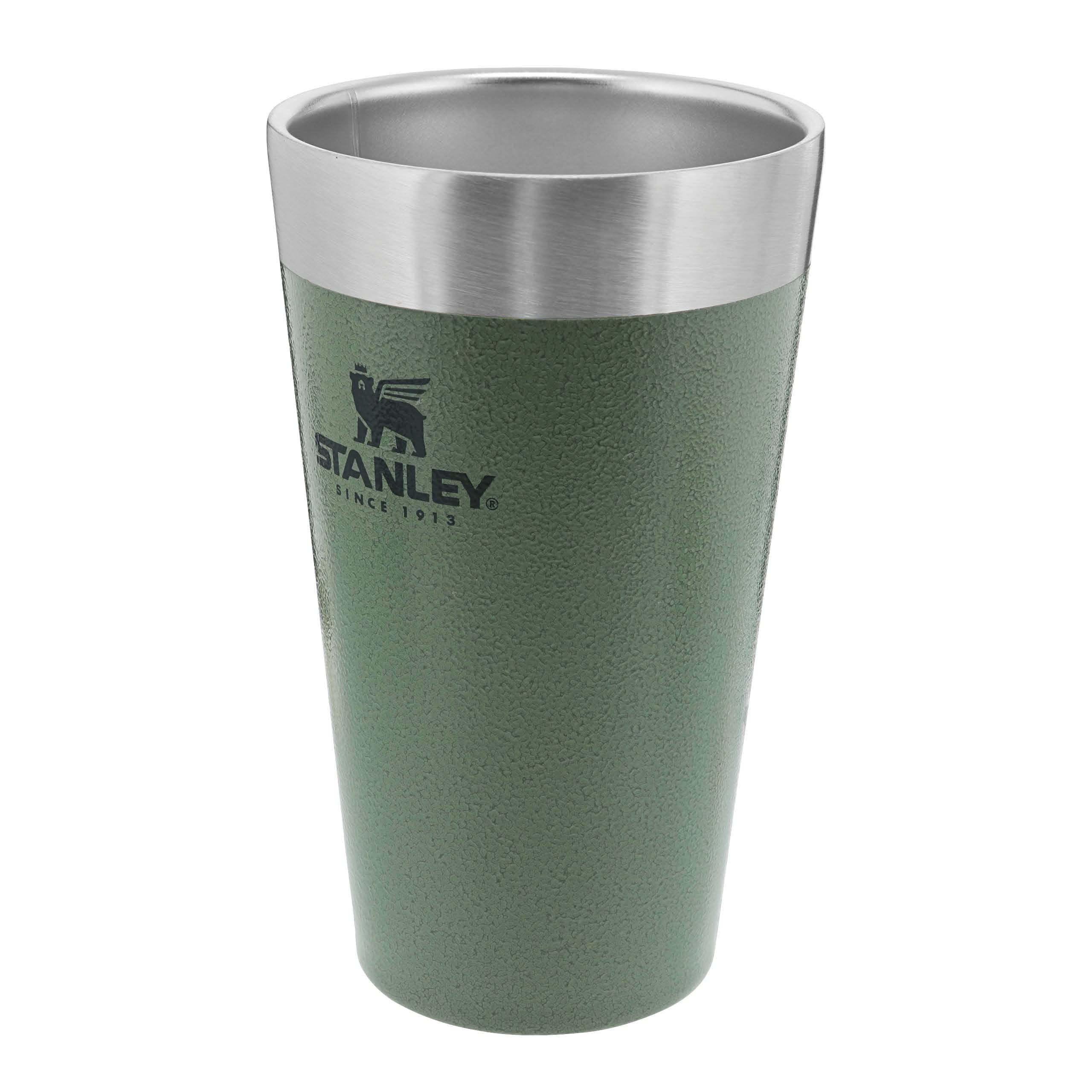 STANLEY 1913 Adventure Stacking Beer Pint 0.47L - Travel Mug Keeps Drinks Cold for 4 Hours - Stainless Steel Thermal Cup - Stacks Infinitely - Double Wall Vacuum Insulation - Dishwasher Safe - Green