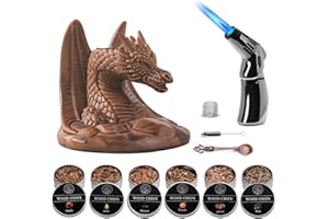 OPTVIT Cocktail Smoker Kit with Torch/Exquisite Dragon Whiskey Smoker Kit for Home Bar/Enhance the Flavors of Bourbon, Cocktails and Whiskey/Gift for Whiskey Lovers and Cocktail Enthusiasts (No Butane)