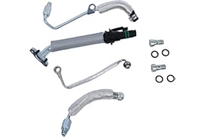 4PCS Turbo Oil Return Drain Line And Oil Feed Pipe Kit Compatible With Chevy Cruze Sonic Trax, Buick Encore 1.4L - 55587854,5