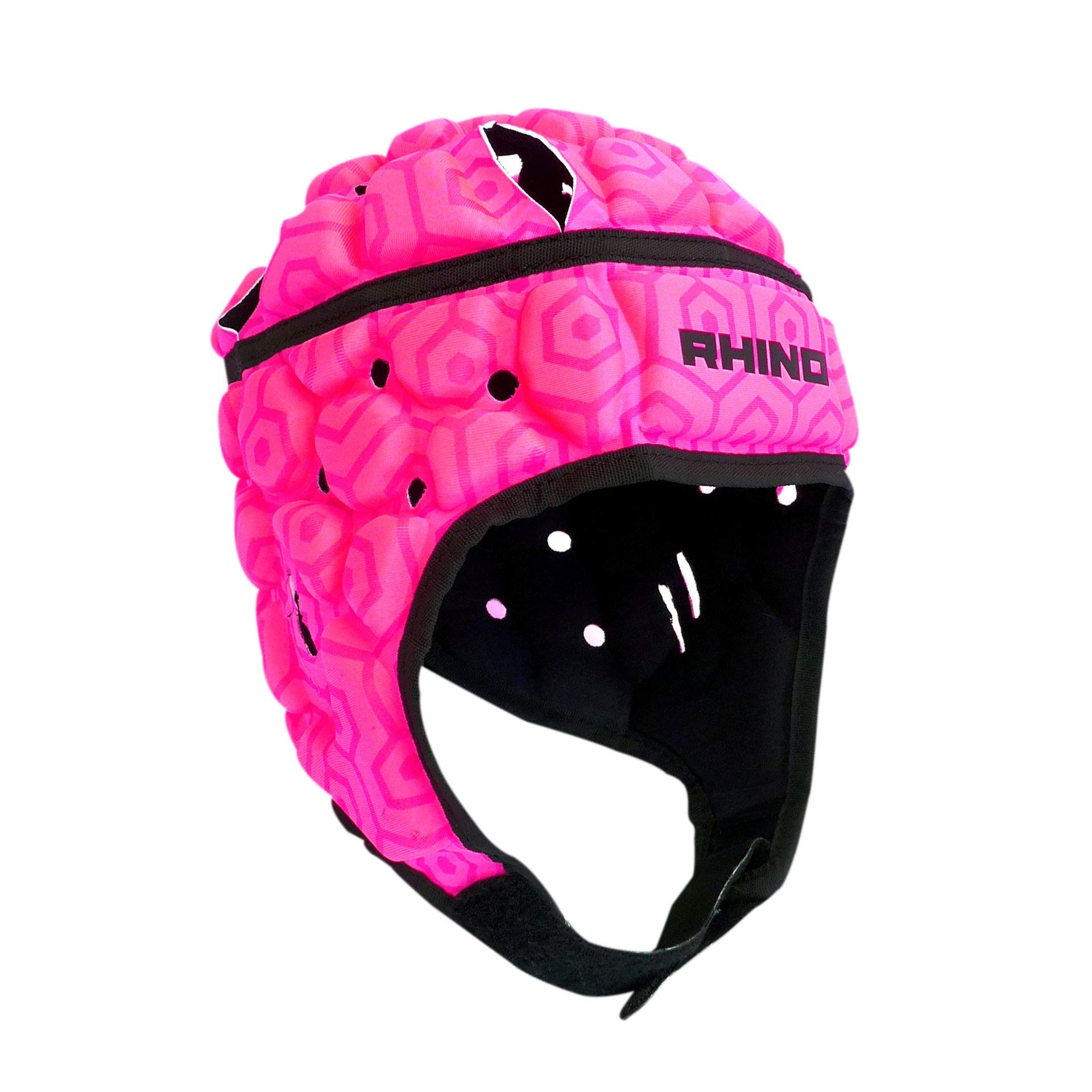 Rhino Pro Rugby Headguard, Hot Pink, Medium