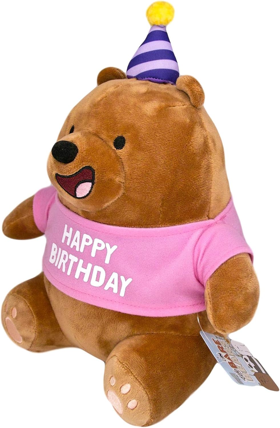 We Bare Bears Happy Birthday Plush Gift Cartoon Character Stuffed Animals Teddy Bear (Grizzly): Toys & Games