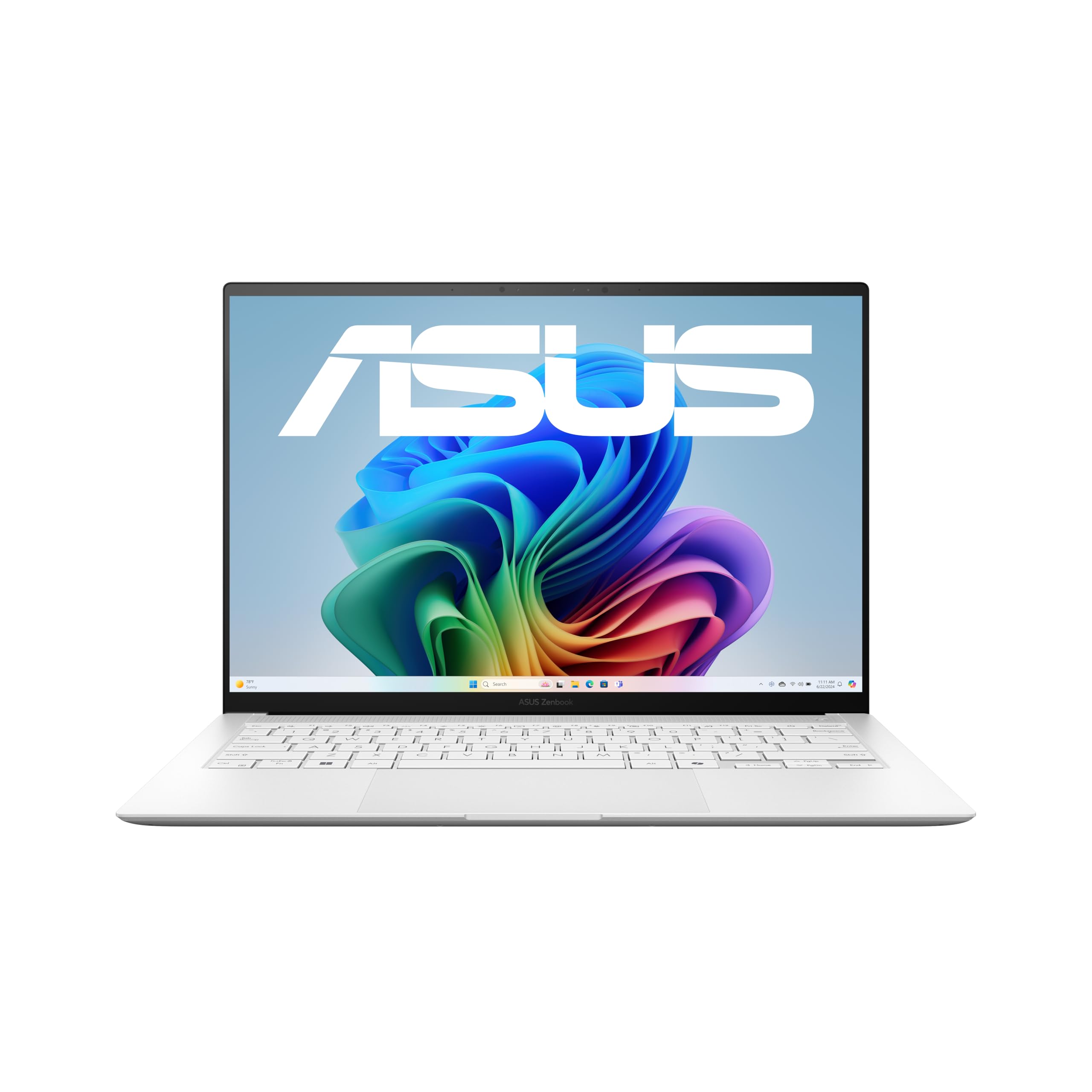 ASUS Zenbook S 14 UX5406SA Laptop |Copilot+ PC|14" WQXGA+ 16:10 120Hz OLED Display|32GB RAM|1TB SSD|Intel Core Ultra 7 258V|Intel Arc|Win11 Home|QWERTZ| Scandinavian White (AC Adapter Sold Separately)