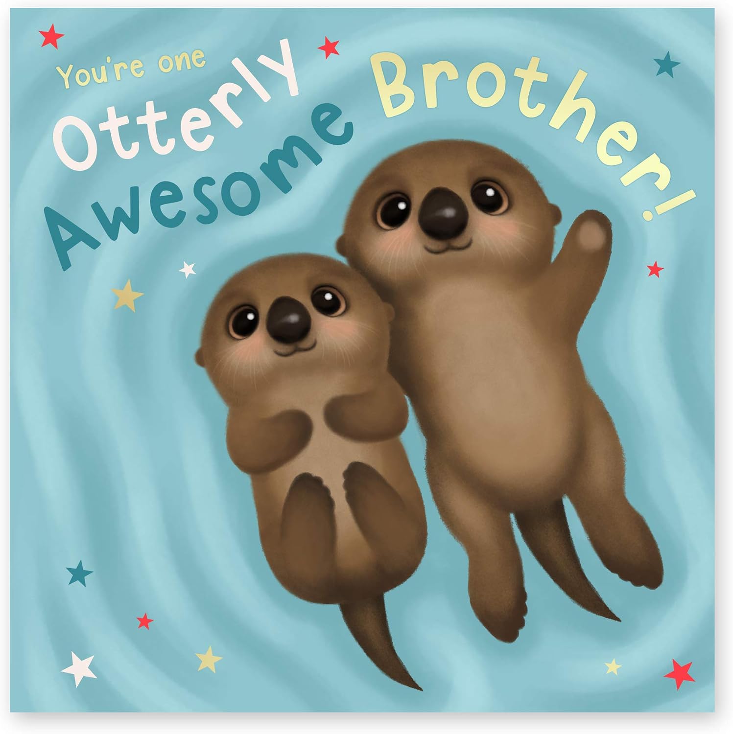 Central 23 - Brother Card - Birthday Card for Big Brother - 'Otterly Awesome Brother' - Happy Birthday Cards - Comes with Cute Stickers - Image 3
