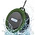 VicTsing Wireless Bluetooth 3.0 Waterproof Outdoor & Shower Speaker with 5W Speaker/Suction Cup/Mic/Hands-Free Speakerphone - Army Green