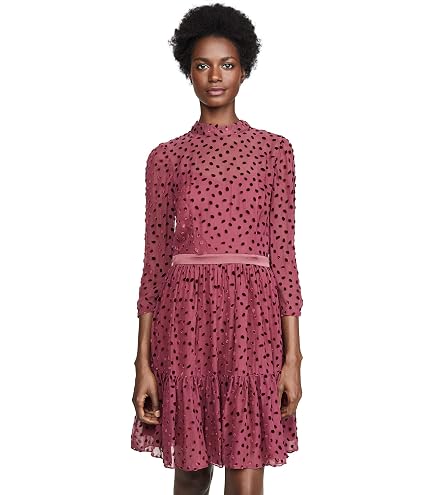 Rebecca Taylor Women's Poplin Smocked Waist Dress,Matcha,Small at Amazon Women's Clothing store