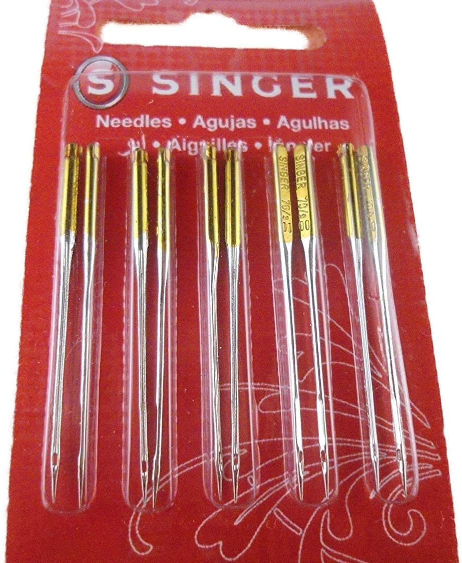 Genuine Singer Ball Point Sewing Machine Needles 2045 Sizes 70/910pcs Pack