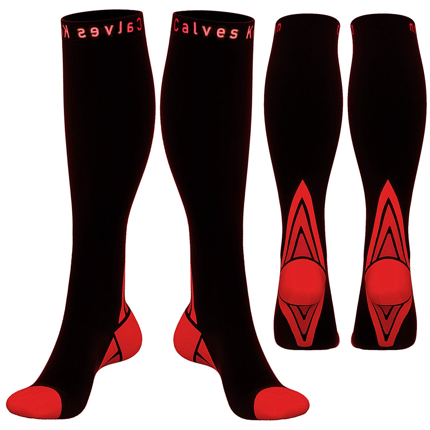 (2 Pairs) Compression Socks/Stockings for Men & Women,Speed Up Recovery Best Graduated Athletic Fit for Travel, Running, Nurses,Shin Splints, Flight & Maternity Pregnancy. Boost Stamina, Circulation