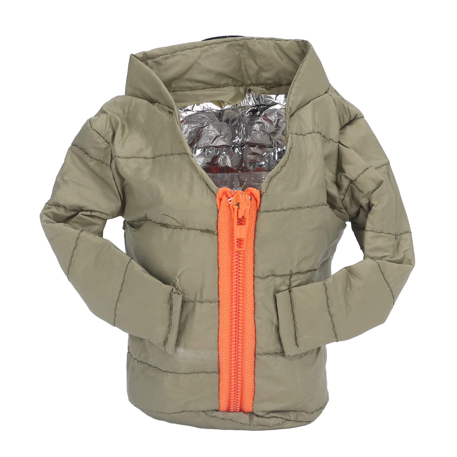 ciciglow Beverage Jacket, Insulated Beer Bottle Holder Soda Drink Beer Can Colder Sleeve for 12oz Cans, Novelty Gifts for Men Women Beer Lovers(Green)