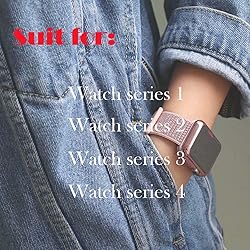 QIENGO Compatible with Apple Watch Band with Case