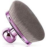 Extra Large Body Makeup Brush For Self Tanner, Leg Makeup &Bronzer Blend,116mm Oval-headed Kabuki Brush More Even Application, Sunscreen Face&Back Makeup Brush, Wet&Dry Use- Purple, Patent Pending