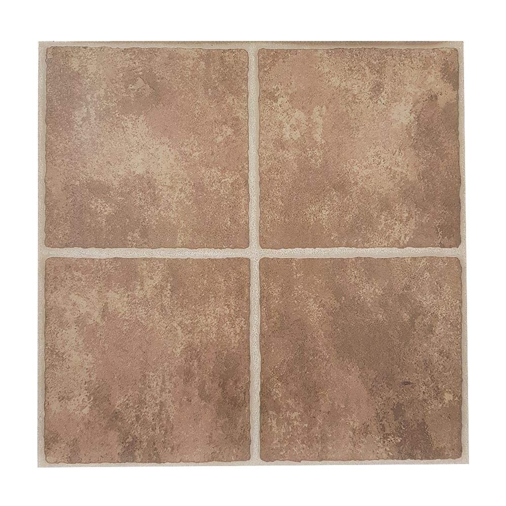 Floor Tiles self Adhesive Vinyl Flooring Kitchen Bathroom Brown Stone