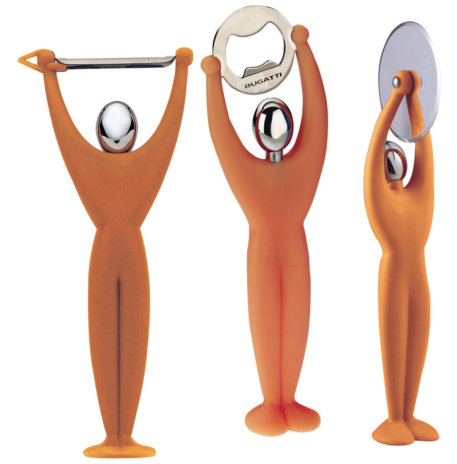 Bugatti 32 – 7089, Acou//Gym PELATUTTO, Bottle Opener, Pizza, Orange