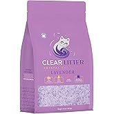 Clear Litter Lavender Cat Litter – Premium Lightweight, Non-Clumping, Dust-Free Crystals for Odor Control, ScoopFree & Easy t