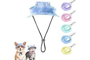 ETOFIXEE Cat Sun Hat,Dog Bucket Hat,Pet Sport Cap with 2Ear Holes-Must-Haves for National Dog Day Celebrations,Cute Canine Day Gifts,Sun-Safe & Comfortable Pet Headwear for S/M/LPets(Blue, S)