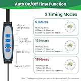 Garpsen 3-Head Plant Grow Light 60 LED Full Spectrum USB Timer 6/12/16H view 2