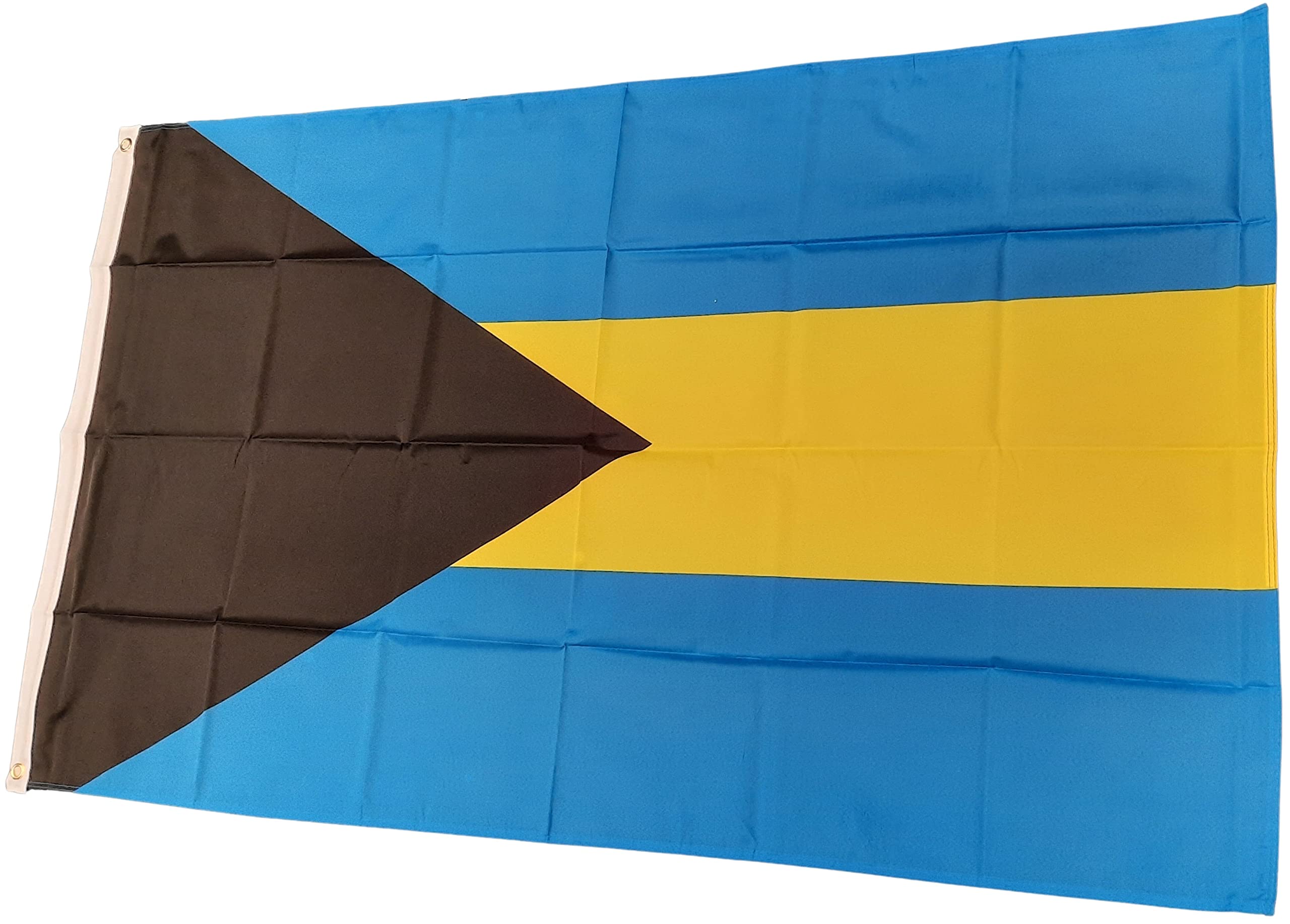 NWFlags Bahamas Flag 5ft x 3ft 75d Premium Polyester Suitable For Flagpoles | Strong Polyester 5x3 foot material Bahamian flag with Eyelets