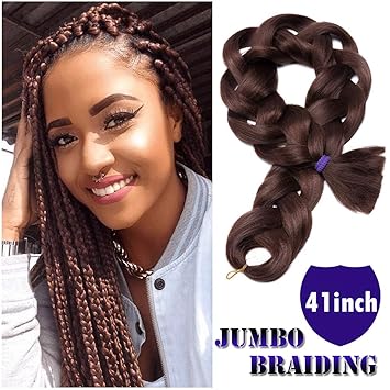 Jumbo Braiding Hair Dark Auburn 41 Inch Crochet Twist Hair