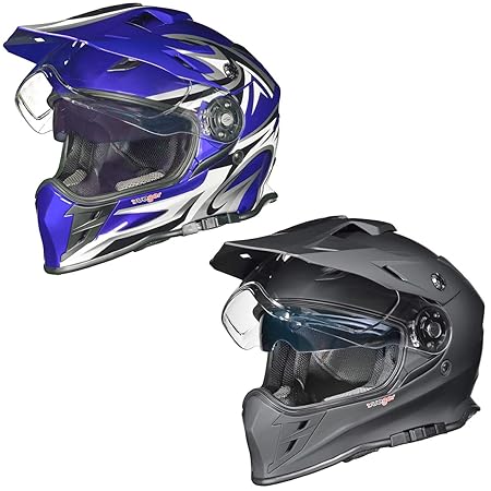 RX-967 Crosshelm Integralhelm Quad Cross Enduro Motocross Offroad Helm rueger, Größe:M (57-58), Farbe:Matt Schwarz