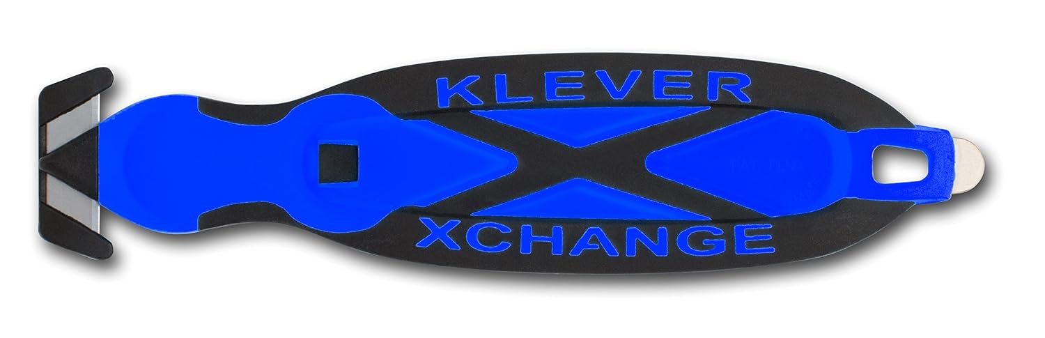 Klever X-Change, KCJ-XC-B, Safety Cutter, 6-1/2 in, Black/Blue