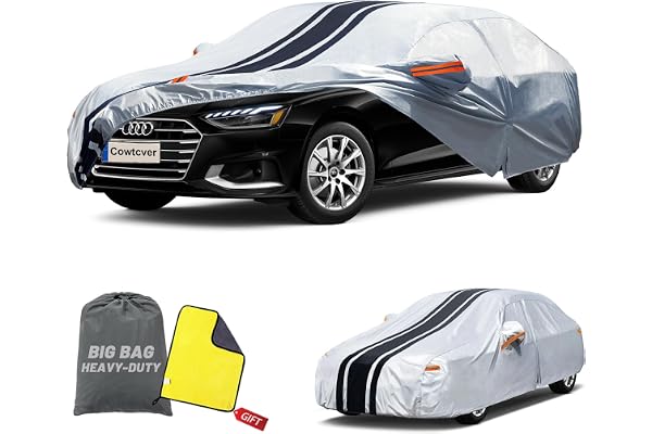 Heavy Duty Car Cover Custom Fit for Audi A4/A5/A6/S4/S5/S6(2007-2026) | New Upgraded Heavy Duty 100% Waterproof All Weather f