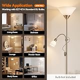 INMOZATA Mother and Child Lamp 175cm Uplighter Floor Lamp White view 8