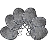 Reusable Makeup Remover Pads Soft Makeup Remover Cloths Washable Facial Makeup Cleansing Pads for Face,Lip,Eyes Grey 6PCS