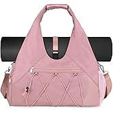 Forestfish Gym Bag For Women With Yoga Mat Holder & Shoe Compartment & Wet Dry Storage Pocket & Adjustable Strap