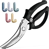 ZICXON Poultry Shears, Heavy Duty Kitchen Scissors - Kitchen Shears Stainless Steel For Food, Cutting Chicken, Turkey, Bone,