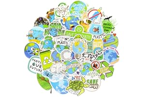 QTL Stickers for Kids Earth Stickers Water Bottle Stickers for Teens Girls Environmental Stickers for Laptop Waterproof Stickers and Decals 50Pcs