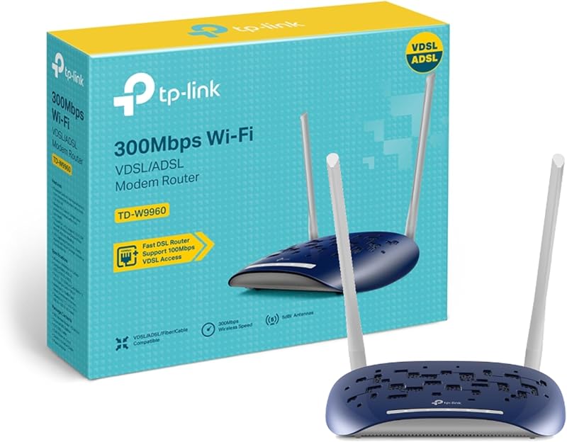 TP-Link TD-W9960 300 Mbps VDSL/ADSL Modem Router 2 Antennas 4 LAN
