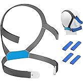 YBWM F40 Replacement Headgear with Magnetic Clips and Strap Cover，Adjustable Soft AirFit F40 Headgear Strap Compatible with Airfit F40 Mask