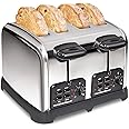 Hamilton Beach 24782 Retro Toaster with Wide Slots, Sure-Toast echnology, Bagel & Defrost Settings, Auto Boost to Lift Smaller Breads, 4 Slice, Polished Stainless Steel