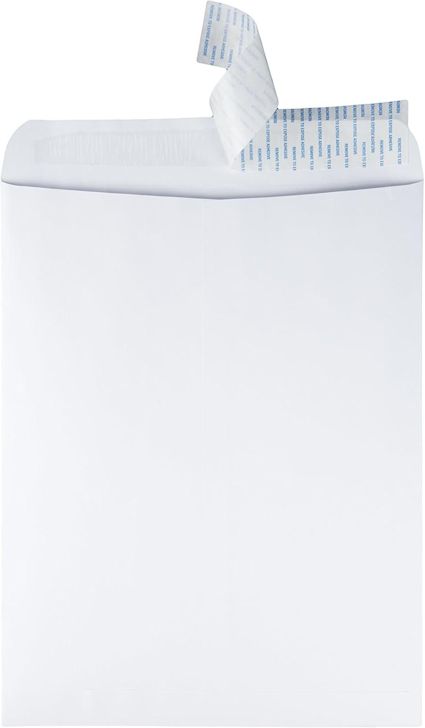 Quality Park 12" x 15-1/2" Redi-Strip Envelopes, 28 lb. White Wove, Self-Sealing Closure, 100/Box (QUA44082) : Office Products