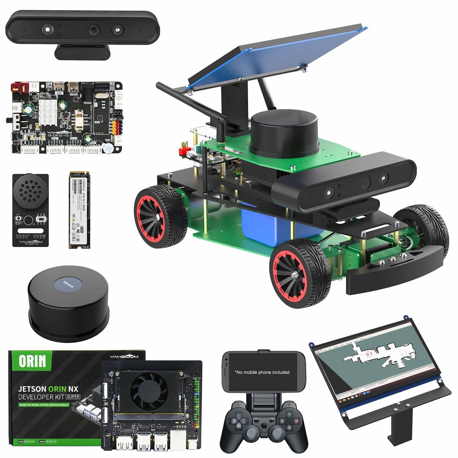 Yahboom ROS2 AI Robot Kit Orin NX 8GB Powered