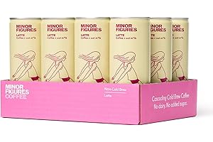 Minor Figures - Oat Latte, 8.45 Fl oz x 12 Cans, Dairy Free & Vegan, No Addes Sugar, Ready To Drink