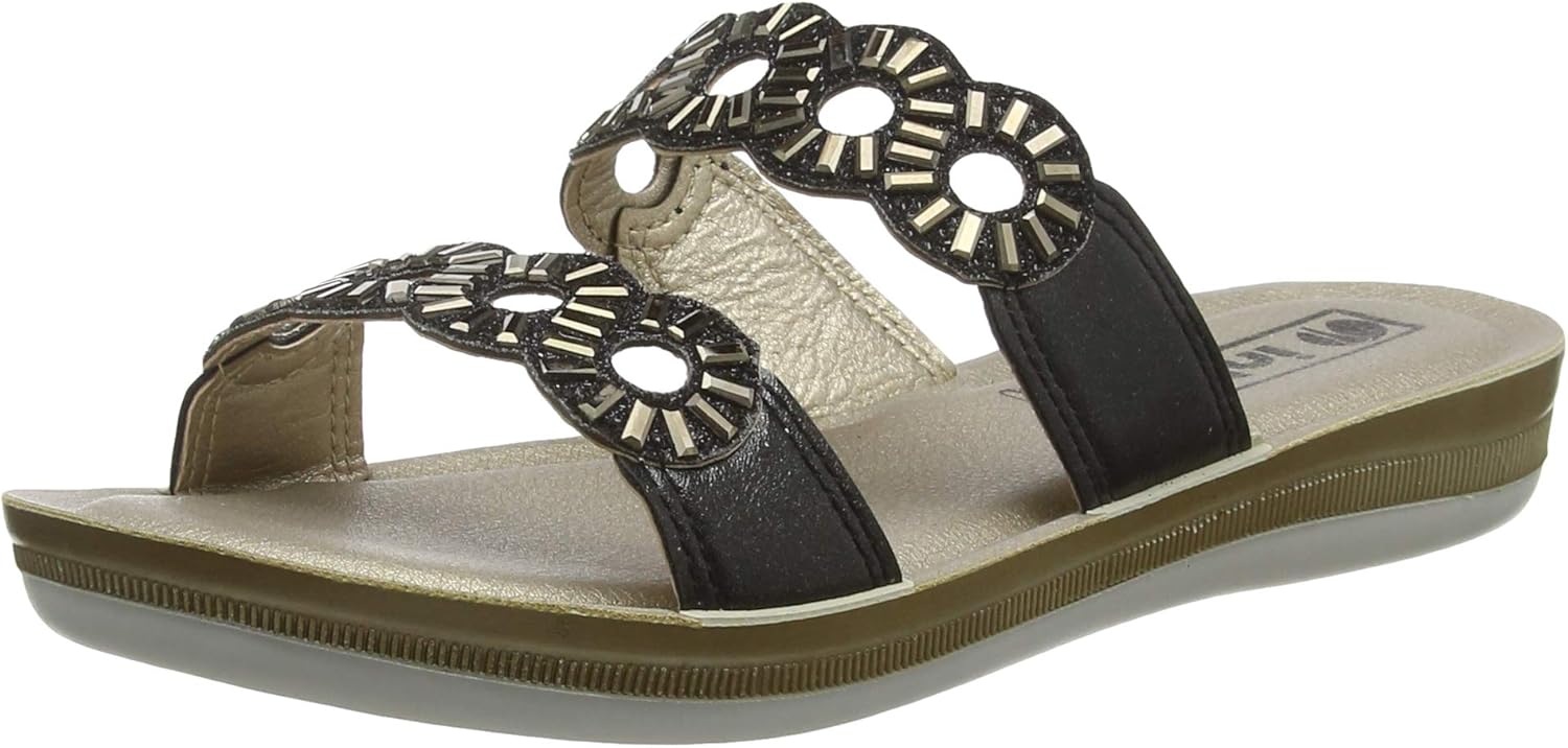Amazon.com | inblu Women's Flip Flop Sandals, Black Nero 014 | Flip-Flops