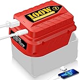 YRhplm PD100W USB Battery Adapter for Milwaukee M18 18V Battery, with Type-C Port & USB Port for Milwaukee 18V & Electronic Device and Phone Charger