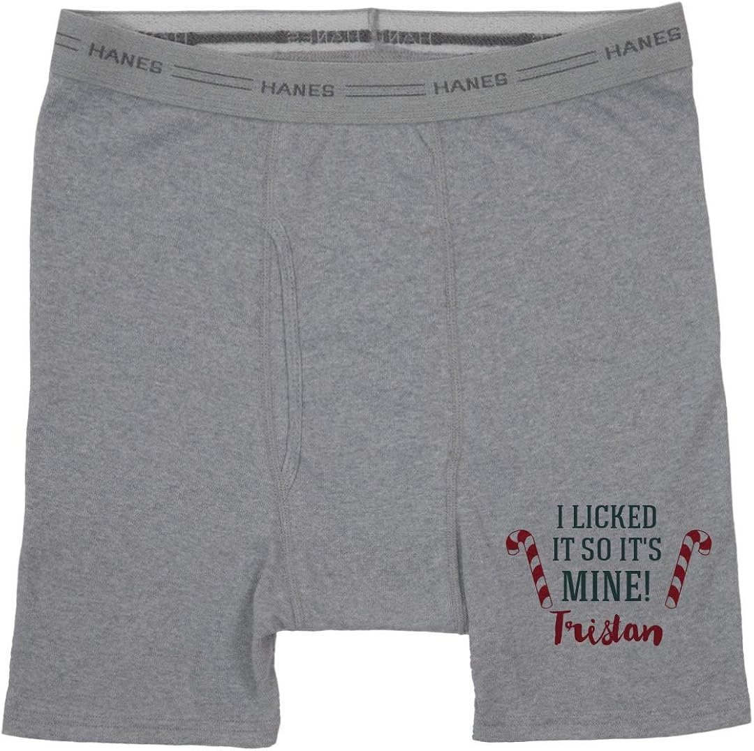Tristan Liked It Funny Boxers Hanes Heather Grey Boxer Brief Underwear