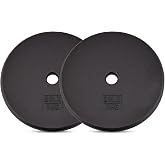 Yes4All Standard 1 Inch Cast Iron Weight Plate - Ideal for Strength Training - 20LB - Pair