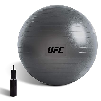 UFC Exercise Ball(55/65/75cm) - Balance Stability Ball - Anti Burst & Slip Yoga Ball Chair, Extra Thick Office Ball Chair with Quick Air Pump for ...