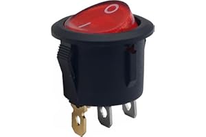 ARREPONT KCD1 3 Pin 2 Position ON/Off 6A 250V /10A 125V AC Rocker Switches Fits Heater, Coffee Maker, ice Cream, Popcorn Maker, Air Blower