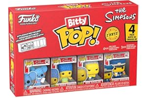 Funko Pop! Bitty: Simpsons - Itchy, Marge Simpson, Moe Szyslak, and A Surprise Mystery Mini Figure - 0.9 Inch (2.2 Cm) - The Simpsons Collectable - Stackable Display Shelf Included