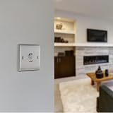 BG Electrical Nexus Metal 2 Way Light Switch Brushed Steel NBS12 Slim Profile view 7