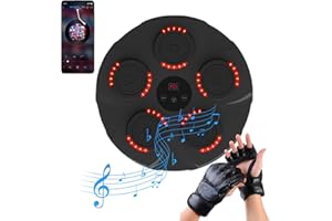 SZ·yuli Smart Bluetooth Music Boxing Machine with LED Boxing Training Punching Equipment Wall Mounted Boxing Game Intelligent Boxing Target, Wall Punching Bag with Boxing Gloves for Kids/Adults