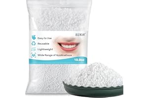 Sukh 10.9oz Moldable False Teeth Beads - Tooth Repair Kit,Repair Thermoplastic Beads,Plastic Pellets for DIY Tooth Filling,Halloween Vampire Teeth Fangs Ideal for Chipped, Cracked